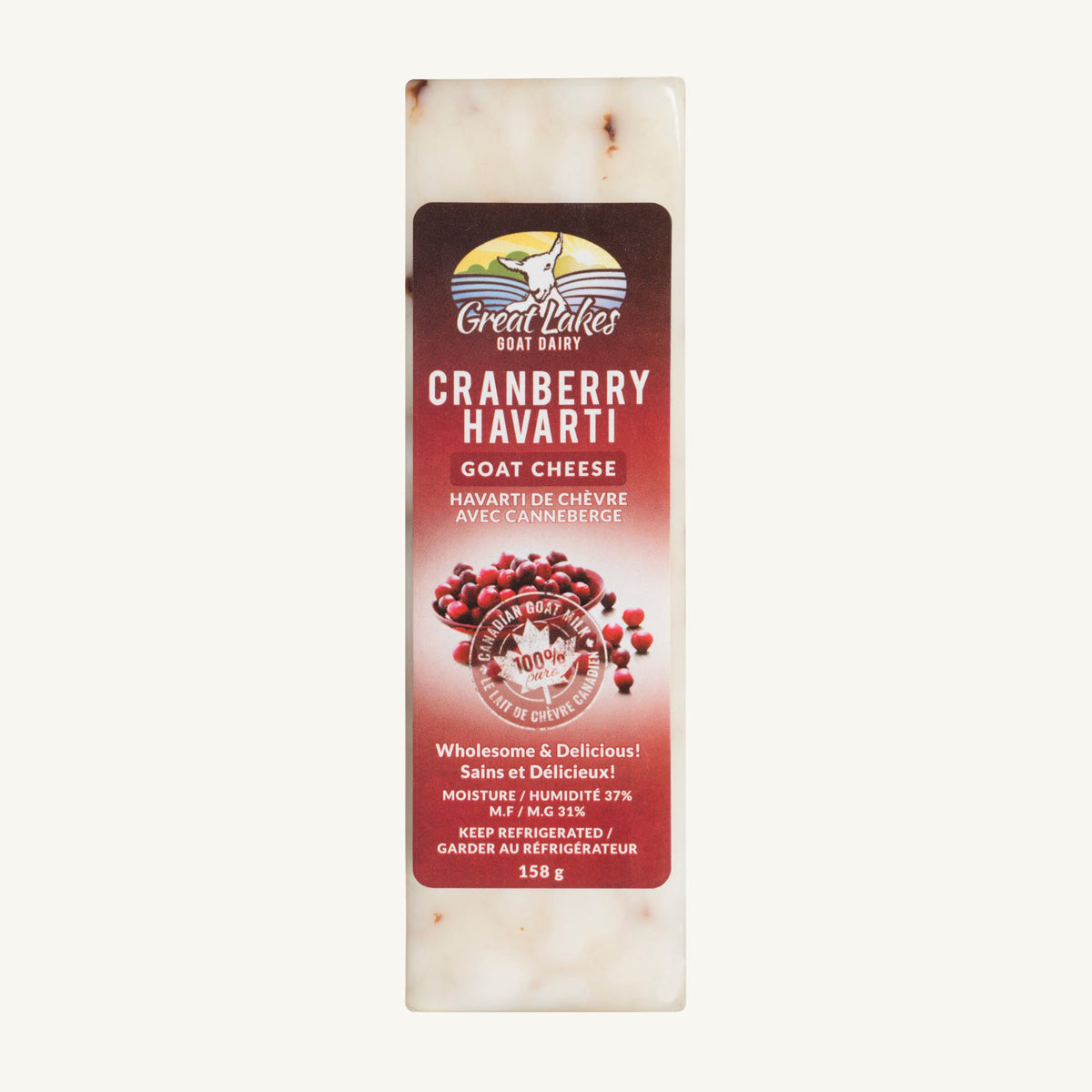 GOAT CRANBERRY HAVARTI - Great Lakes Goat Dairy