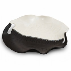 HIlborn Platter with Cut-out Handles - Black and White
